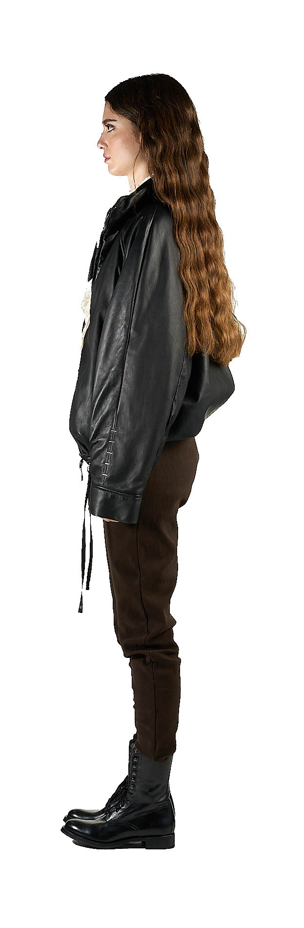 DANIELE BASTA LEATHER AND SILVER JACKET